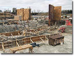 Formwork and walls are going up fast.
Photo credit: Harry Foster, Canadian Museum of Civilization
