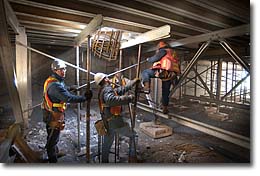 Formwork under level 100, garage
Photo credit: Harry Foster, Canadian Museum of Civilization
