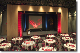 The Barney Danson Theatre in banquet set-up.
© Canadian War Museum, photo Steven Darby, CWM2014-0001-0002-Dm
