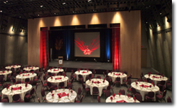 The Barney Danson Theatre in banquet set-up.
© Canadian War Museum, photo Steven Darby, CWM2014-0001-0003-Dm
