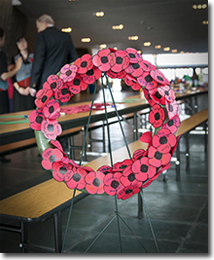 Poppy wreath, Remembrance Day 2011.
© Canadian War Museum, photo Alex Lukey, CWM2011-0092-0003-Dm
