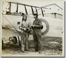 William Barker, V.C. (right) with unidentified pilot, at Hounslow Aerodrome, London, April 20, 1919.
George Metcalf Archival Collection
CWM 19940003-551
© Canadian War Museum
