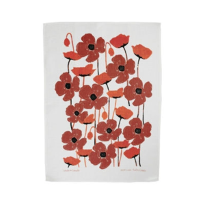 Poppy Red Tea Towel