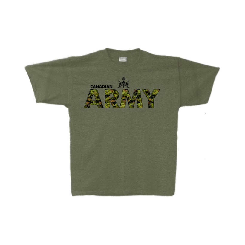 Canadian Army Heather Military Green T-Shirt