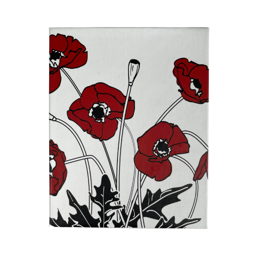 Broche coquelicot rouge