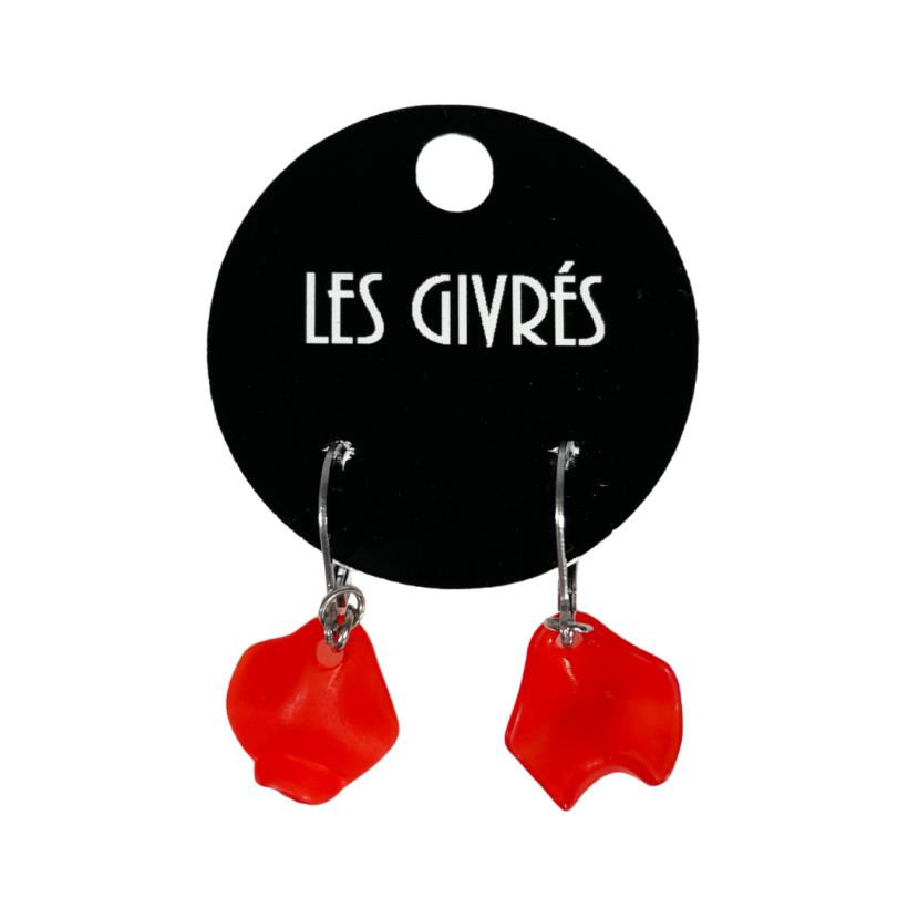 Poppy petal earrings