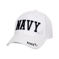 White navy baseball cap