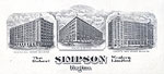 En-tte de papier  
lettre de Simpson 
montrant les installations de Regina et de Toronto.