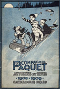 Page de couverture, La Compagnie 
Paquet Limite automne hiver 1908-1909.