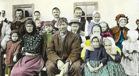 Group of Ukranian pioneers wearing their traditional costumes, Alberta, © CMC/MCC, S72-4259 LS