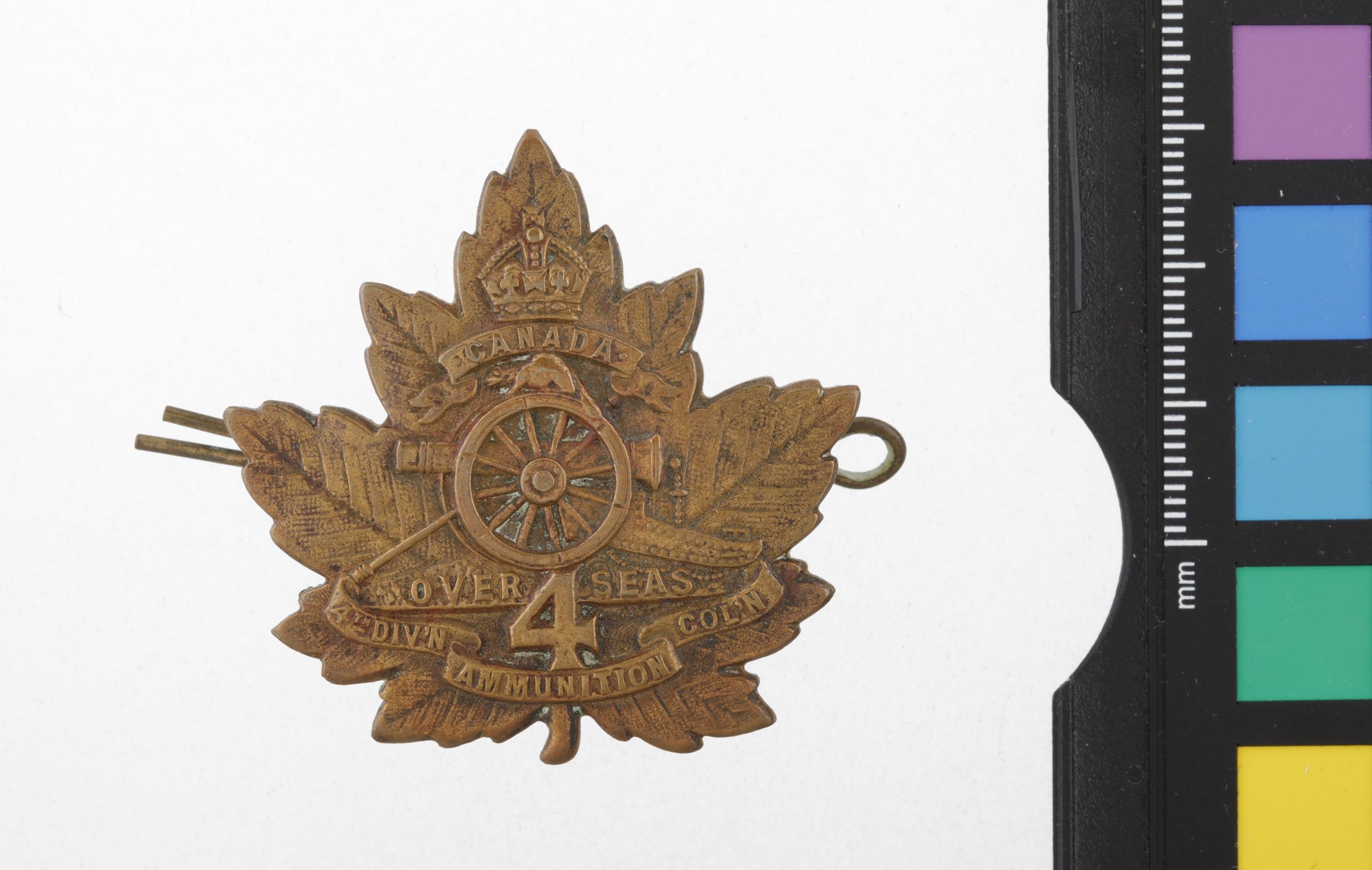 Ww1 Canadian Machine Gun Corps Cap And Collar Badge Sets