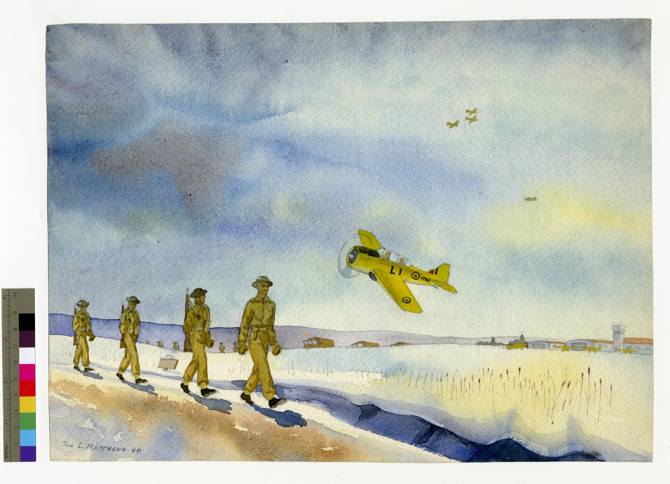 drawing, On The Road to Lisle (?) | Canadian War Museum