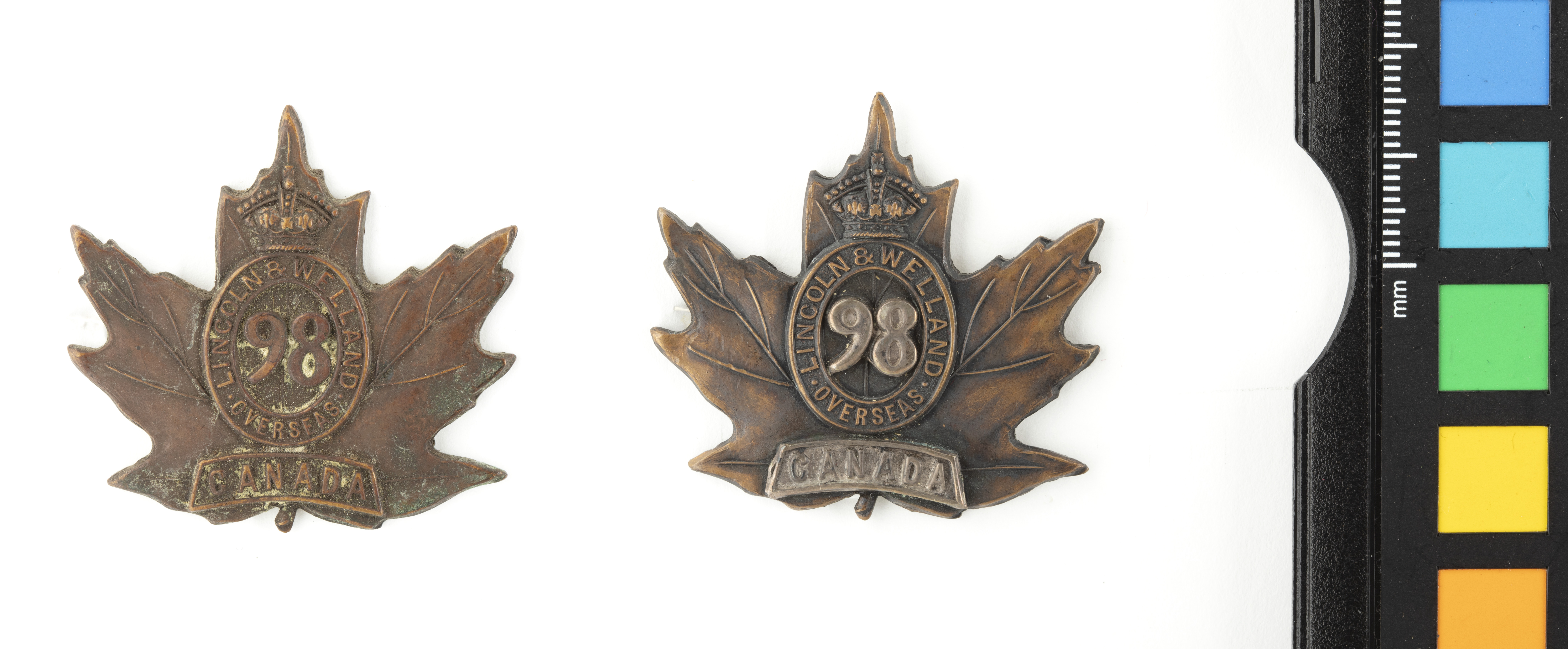 Ww1 Canadian Machine Gun Corps Cap And Collar Badge Sets