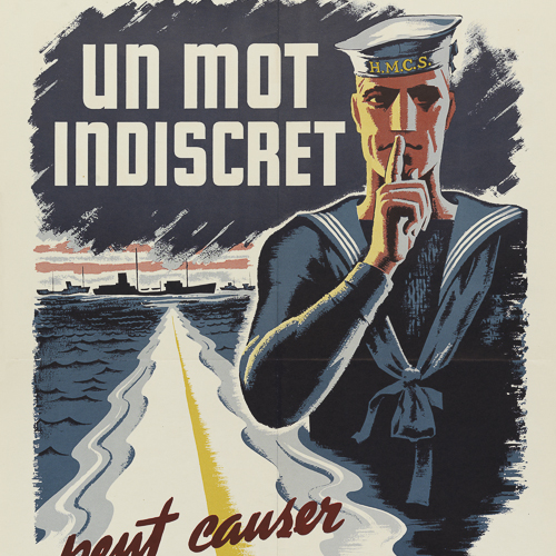 A poster featuring a sailor in a sailor's uniform