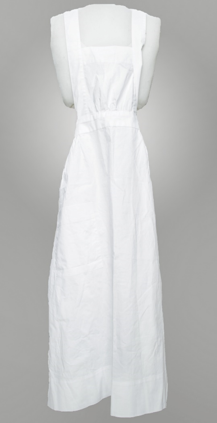 A nursing sister’s apron on a mannequin.