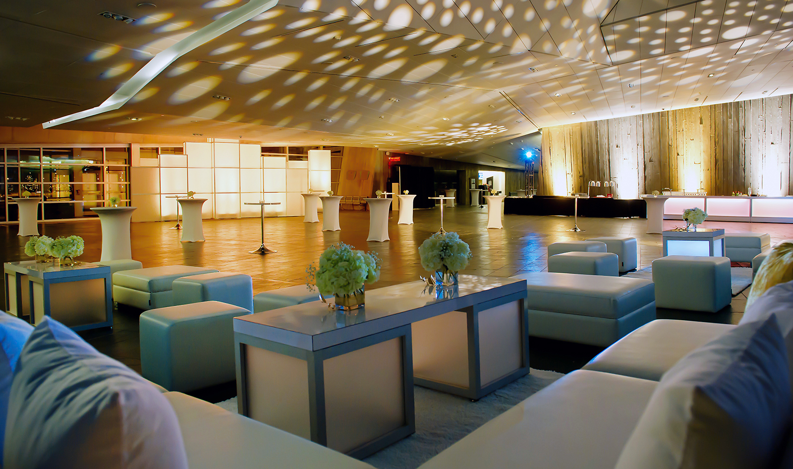 The Lobby with couches and tables in the Canadian War Museum, Ottawa.