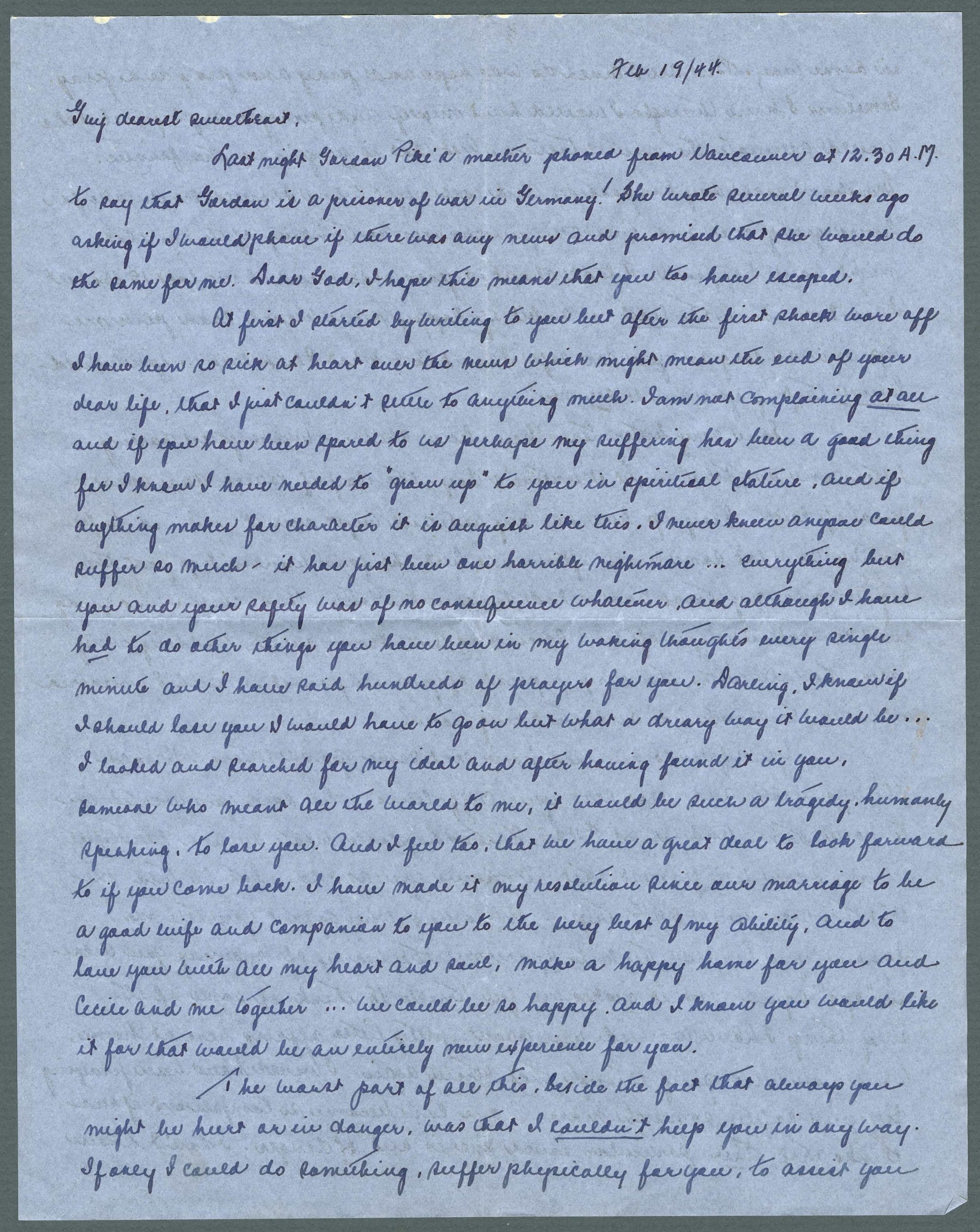 A letter written with ink on a piece of paper.