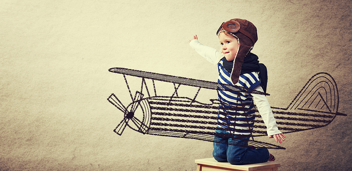 A child and an airplane